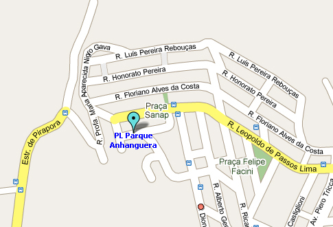 Mapa Ponto de Leitura União dos Moradores do Parque Anhanguera